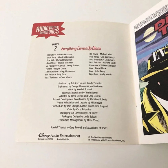 Vtg 1990 Dick Tracy  Episode 2 Everything Comes Up Blank Cassette Tape and Book - Picture 5 of 12
